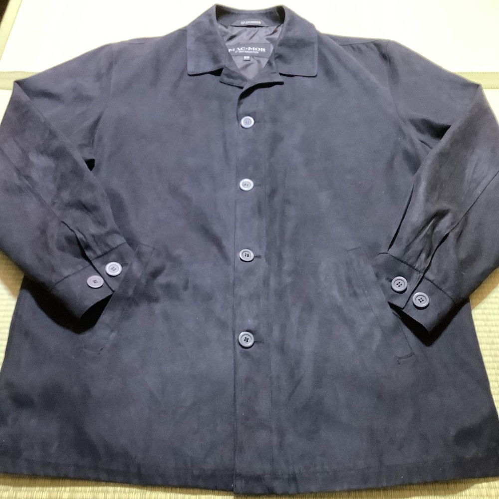 Mac Mor Men's Private Collection Black Poly Suede Shirt Jacket Size Medium